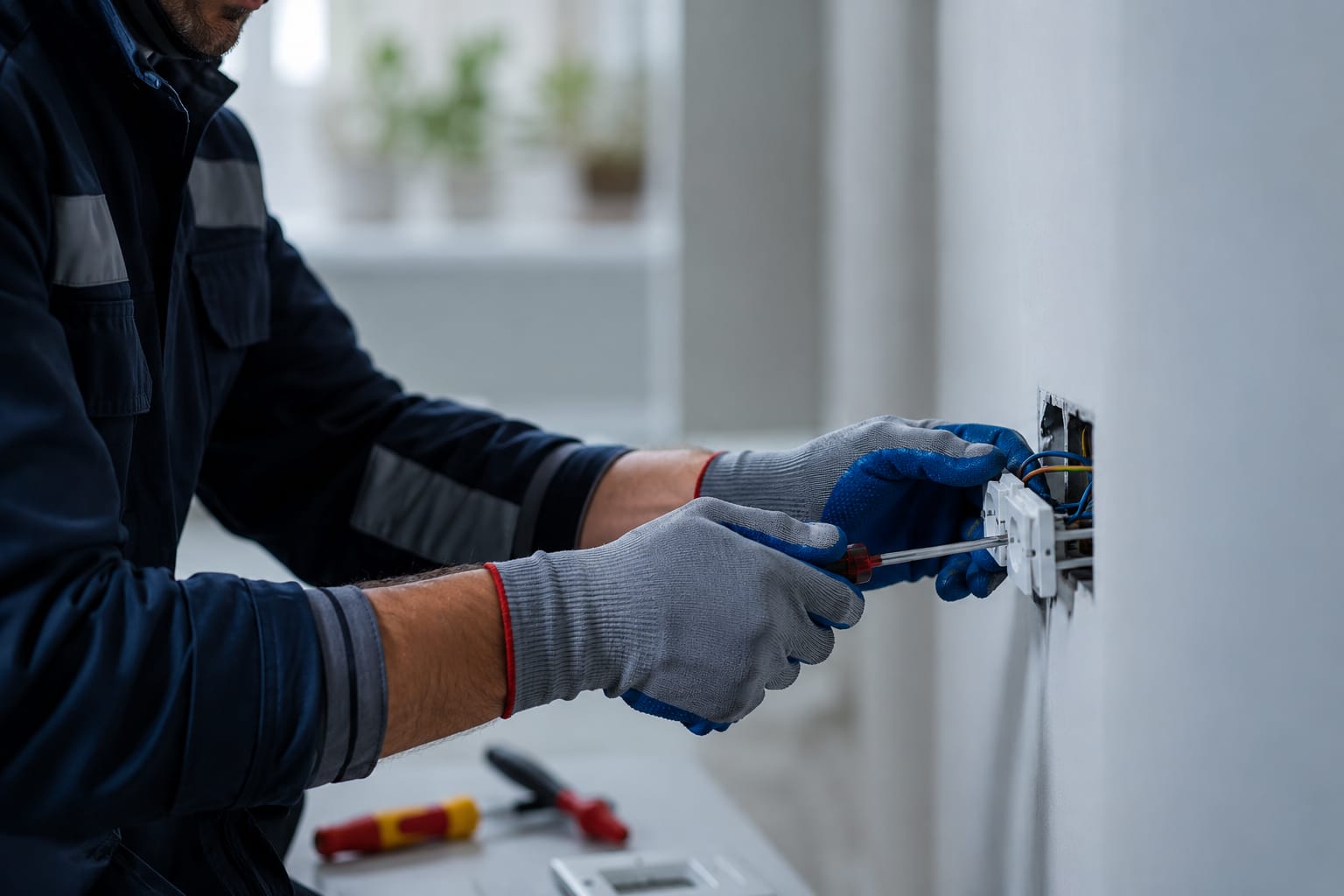 Elektrisch installatiewerk in een woning